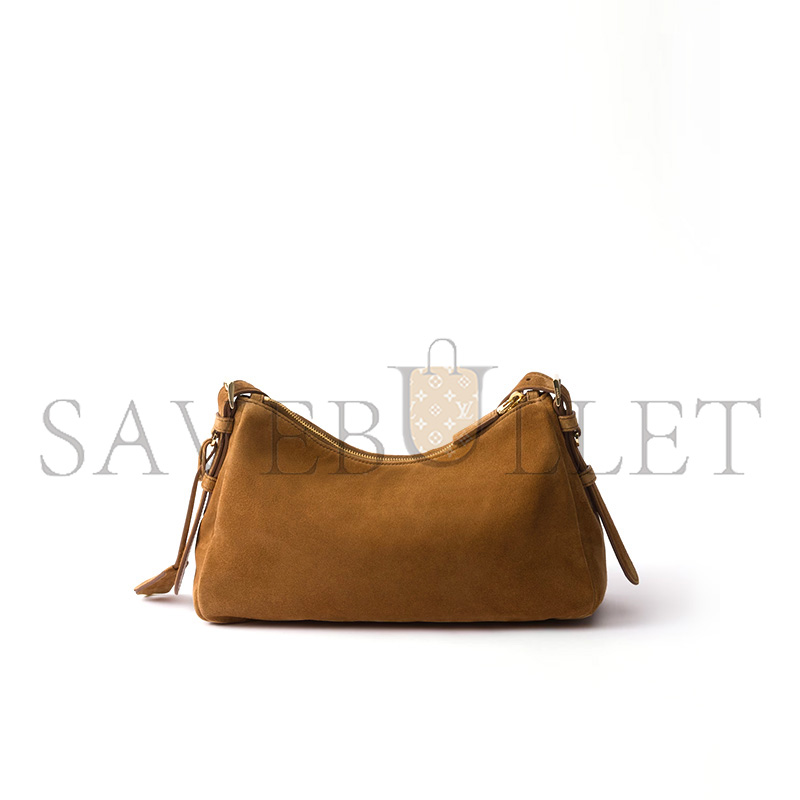 PRADA AIMÉE MEDIUM SUEDE SHOULDER BAG 1BC229 (31*18*10cm) PRADA AIMÉE MEDIUM SUEDE SHOULDER BAG 1BC229 (31*18*10cm)